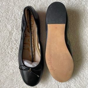 New Sam Edelman Black Leather Felicia Ballet Flat